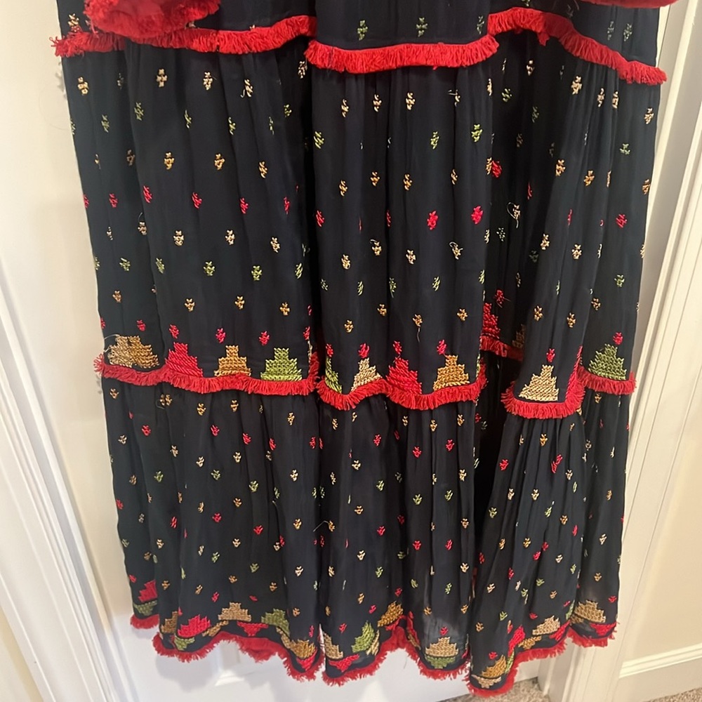 Handmade Ruffled Embroidered Dress - Picture 3 of 7